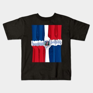 Dominican Republic Hands Dominicano Pride DR Flag Kids T-Shirt